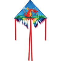 28 in. Fringe Delta Kite - Red Dragon