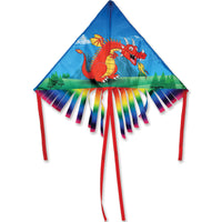 42 in. Fringe Delta Kite - Red Dragon