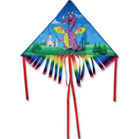 42 in. Fringe Delta Kite - Purple Dragon