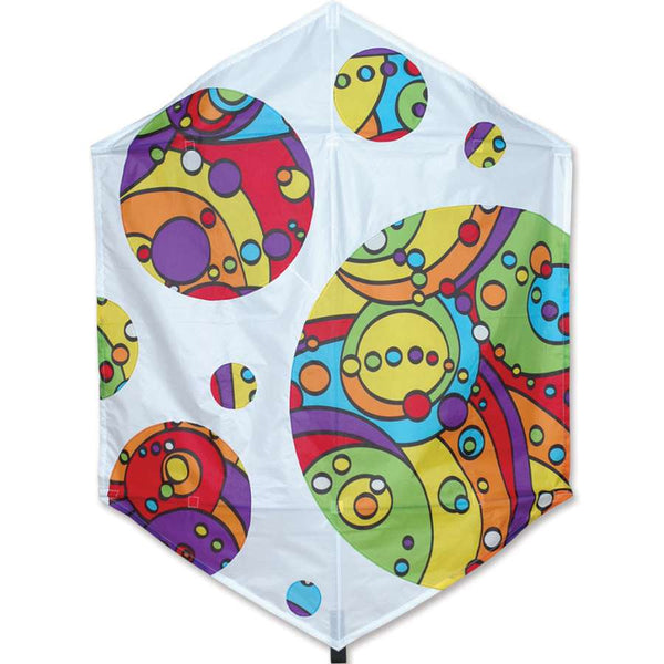 56 in. Rokkaku Kite - Rainbow Orbit